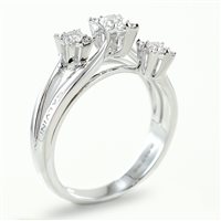 Anello Salvini Donna Luminosa in Oro bianco Diamante 0.47 Ct 20072933-12 - 20072933-14